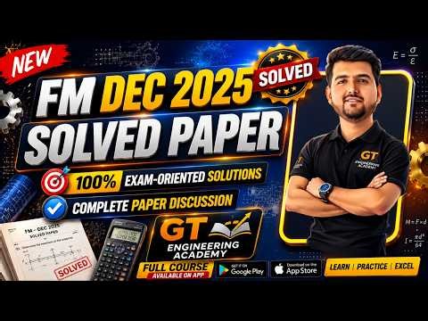 FM Dec 2025 Solved Paper | Full Solution | Diploma Engineering | GT Engineering Academy