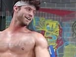 America's Next Top Model contestant Dustin McNeer lifts weights