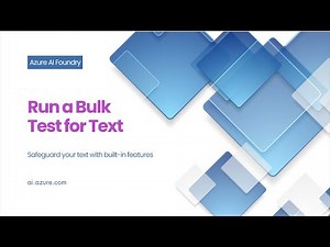 Azure AI Content Safety Run a Bulk Test for Text