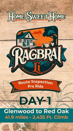 1.1K views · 132 reactions | We had a rainy but fun time on Day 1 of the RAGBRAI Route Inspection Pre Ride as we pedaled from @glenwoodragbrai to @ragbrai.redoakiowa! #RAGBRAI #PreRide #Summer2024 | RAGBRAI | Facebook