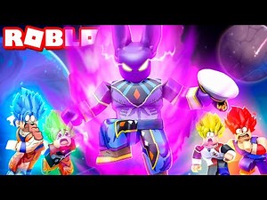 Fighting in DRAGON BALL Z with BEERUS in ROBLOX