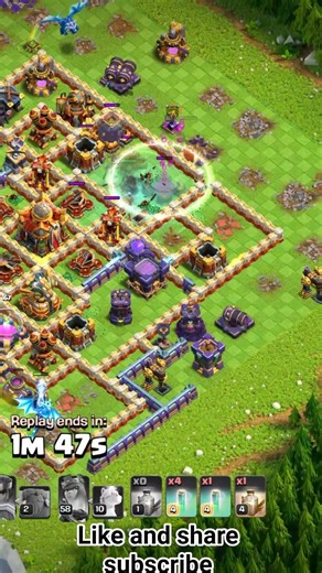 Royal Champion with the help of invisibility spell and Revive spell #coc #clashofclans #spells