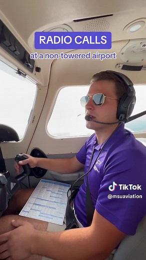 How to make radio calls in the pattern at non-towered MKT airport #nontowered #airportlife #radiocall #airplanelanding #flightstudent #flightschool #airportrunway