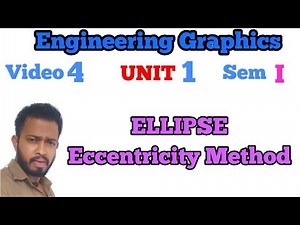 Video 4|How to draw ellipse using Eccentricity method |Engineering Graphics