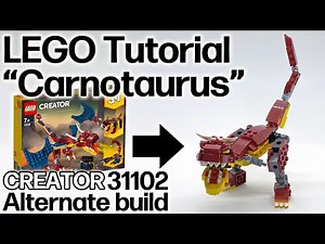 レゴ カルノタウルスの作り方 クリエイター31102 ファイヤードラゴン 組替え LEGO Tutorial "Carnotaurus" CREATOR 31102 Alternate build