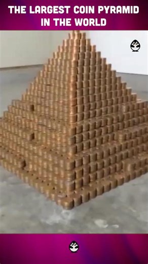 The largest coin pyramid #pyramid #coins #engineering