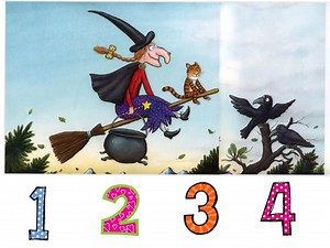 Room on the broom numbers and animals