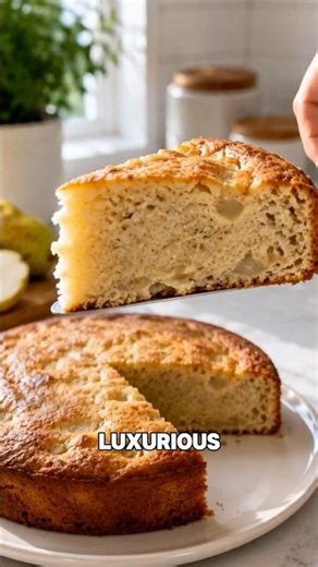 This Vanilla Bean Pear Cake Looks Like It Came From Paris 🍐 #pearcake #luxurydessert #healthybaking