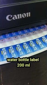 water bottle label 200 ml #label