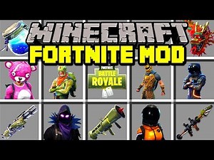 Minecraft FORTNITE: BATTLE ROYALE MOD! | LEGENDARY GUNS, PORT-A-FORT, GLIDERS! | Modded Mini-Game