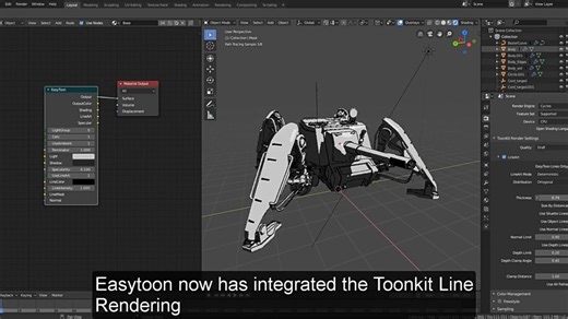 Blender插件 三维卡通动漫渲染工具 Toonkit For Cycles V1.7