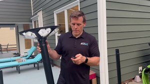 Outdoor Lamp Post with 10' Galvanized Steel Light Pole, Solar Powered, Motion Sensor, IP65 Waterproof, Dusk to Dawn, 648-LED Lamp Post Light with Remote for Street, Parking Lot, Pathway