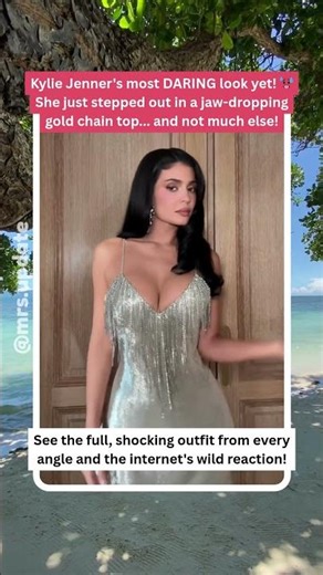 Kylie Jenner's SHOCKING Gold Chain Top! 🔥 Most Daring Look Yet! #KylieJenner