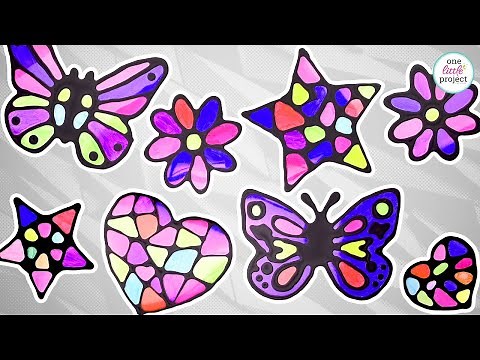 Stained Glass Suncatcher Craft | Black Glue DIY Suncatchers