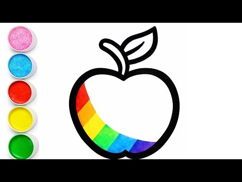 How To Draw A Apple step by step | Drawing Picture Of Apple For Kids