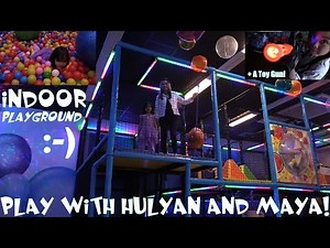 Hulyan and Maya's Indoor Kiddie Playground Playtime + A Toy Gun Unboxing and Test