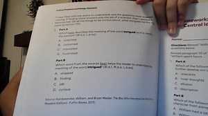 Part AWhich best describes the meaning of the word intrigued a... | Filo