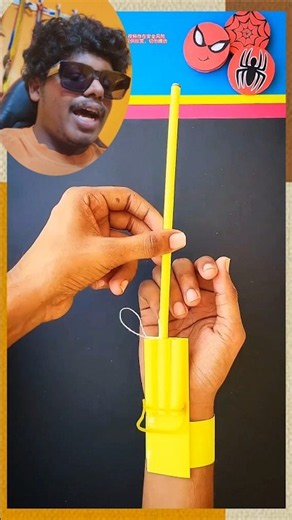 Genius Made Working DIY Spiderman Web Shooter Using Just Paper #SaranCrafts #Shorts