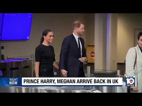 Prince Harry and wife Meghan arrive in the UK