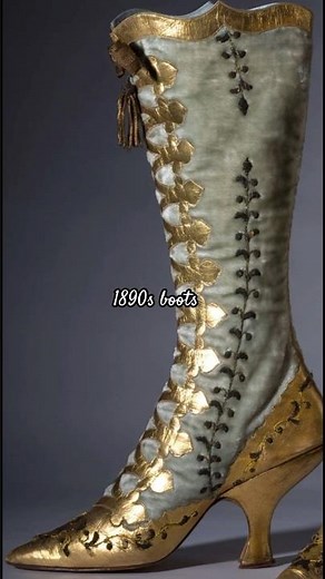 1890s boots 👢 || Victorian shoes || 19th century || #fashion #history #shoes #shorts