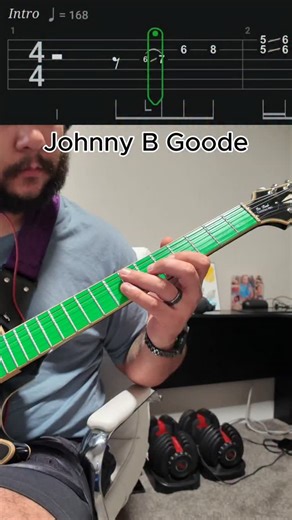 Aj Reacts on Instagram: "Johnny B Goode Intro Guitar Playthrough with tabs #guitarcover"
