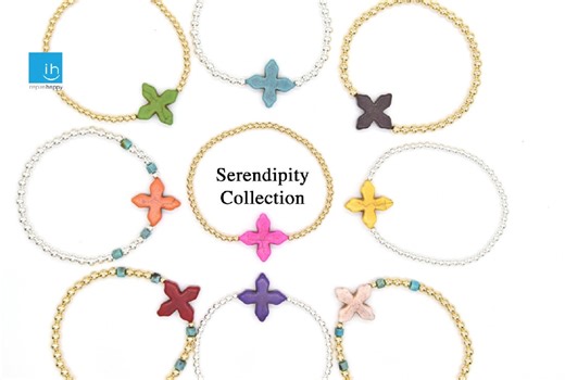 Gold Bead Bracelet W Color Clover | Gold Bead Bracelet With Color Cross| Gold Bead Bracelet | Color Ball Bracelet |color Clover Bracelet - Etsy