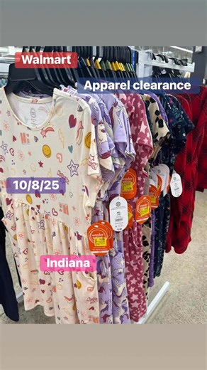 Walmart apparel clearance spotted 10/8/25, Greencastle, Indiana. #walmartclearancefinds #clearancefinds #walmartfinds #WalmartClearance #ClearanceSale #Clearance #WalmartDeals #ClearanceDeals #ClothesSale #Walmart #DiscountShopping #Nightgowns #Shirts #GirlMom | The Clearance Whisperer