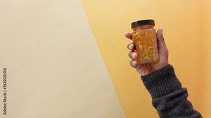 Homemade fruit preserve preparation shared from kitchen