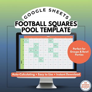Football Squares 100 Grid Google Sheets Template: Super Game Pool (digital Download) - Etsy Canada
