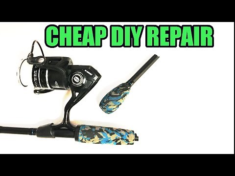 DIY Fishing Rod Handle Repair, How To Fix A Broken Rod Blank Butt Easily And Fast