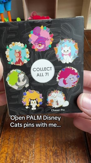Open Disney Cats Meowgical Moments mystery pins from Pink a la Mode with me. #disney #disneypins #unboxing #disneypincollection #disneyworld