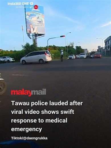 The swift and dedicated actions of a police team in assisting a man suspected of suffering a heart attack, including managing traffic flow and escorting the ambulance to the hospital to ensure prompt treatment, have earned praise from various quarters. The tense footage went viral on social media, sparking widespread discussion among netizens, and has so far received 167.4 million views since being uploaded to TikTok by Daeng Rukka last week. Tawau District Police Chief, ACP Jasmin Hussin, confi