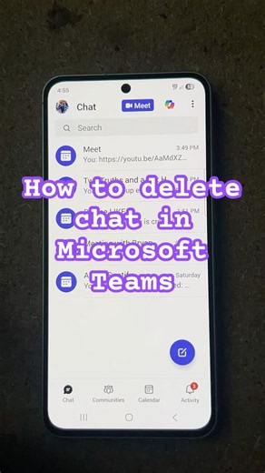 How to delete chat in Microsoft Teams