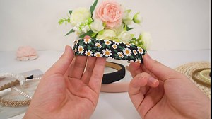 TOBATOBA 9-Piece Fashion Headbands Set for Women and Girls, Non-Slip Headbands for Women's Hair, Flower Pearl Headbands, Black White Neutral Colors