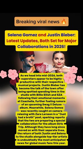 2026 Updates: Justin Bieber & Selena Gomez Set for Major Collabs! #justinbieber #selenagomez