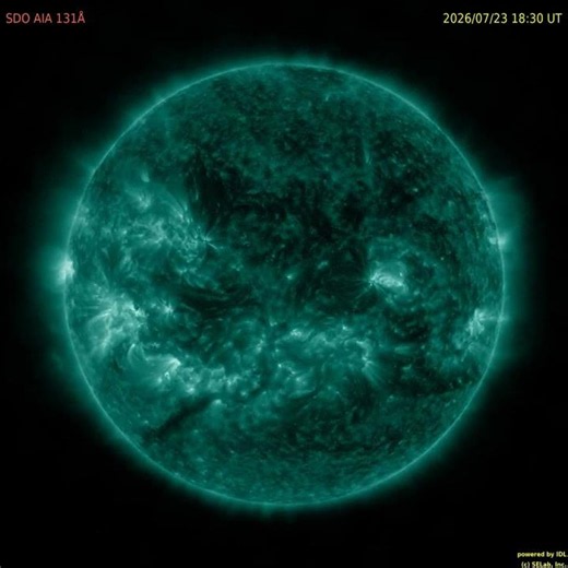 태양 전면 주간 UV (131A) 동영상 (weekly solar full-disk movie in UV : 2026. 7. 20 ~ 7. 26 #solar#태양#UV#자외선