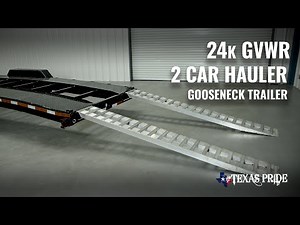 Walk Around: 24K lb GVWR Gooseneck 2 Car Hauler Trailer | Texas Pride