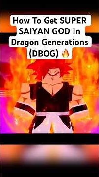 How To Get Super Saiyan God In DBOG 🔥 #dbog #roblox #dbz #dragongenerations #inourgrasp #ssg