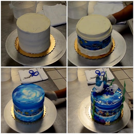 A very beautiful & yum Aquarium cake you need to try! | MetDaan Cakes