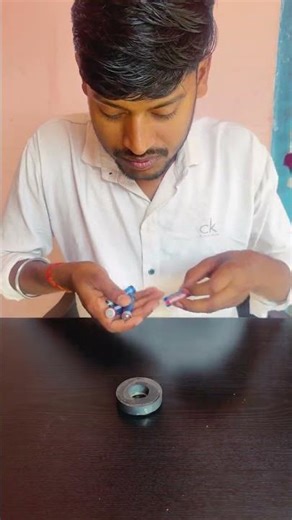 Magnet battery and blade experiment #tiktok #experiment #sciecne