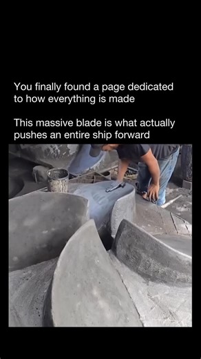 How Everything Is Made on Instagram: "A ship’s propeller may look simple, but it’s one of the most precisely engineered parts on a vessel. Each blade begins as a carefully calculated design, shaped to control water flow, reduce vibration, and maximize efficiency. The propeller is typically cast from bronze or nickel-aluminum bronze alloys, chosen for their strength and corrosion resistance. After casting, the blades are machined, balanced, and hand-finished to exact tolerances. Even millimeters 
