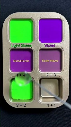You’ll Love This Color Combo! Light Green + Violet #asmr #colormixing #mix #mixing #colors #art