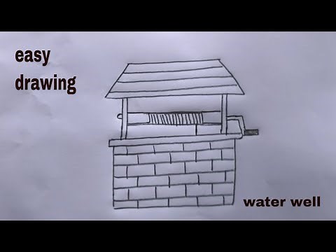 how to draw a water well/draw a water well easy