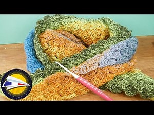 Super joli châle pour le printemps | Instruction simples avec point en brides C2C