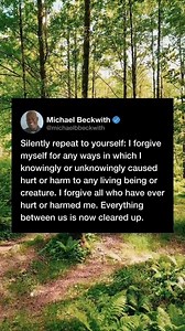 All forgiveness is self forgiveness... Remember, forgiveness isn’t just for special moments...it’s a daily practice ❤️ As Jesus taught: “Love your enemies, bless those who curse you, do good to those who hate you, and pray for those who spitefully use you and persecute you.” Forgiveness is not always easy, but it’s the path to true freedom 🙏🏾 | Michael Bernard Beckwith