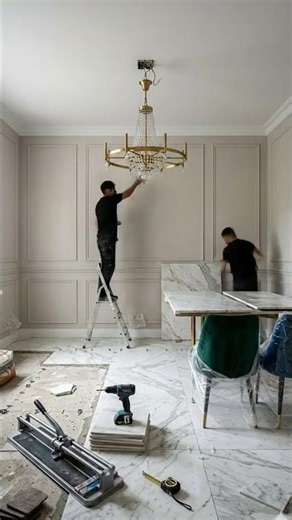 Luxury Dining Room Renovation Transformation | From Old to Ultra Modern Elegant Interior