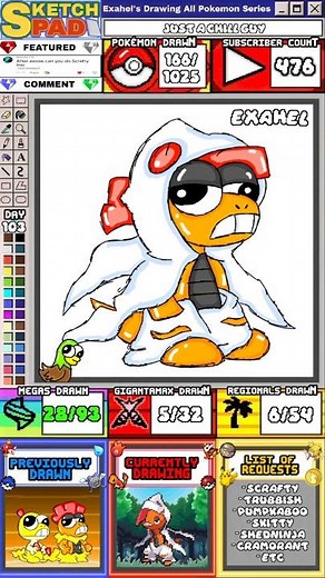 Drawing Mega Scrafty 🎒 | Drawing All Pokemon Series (DAY 103)