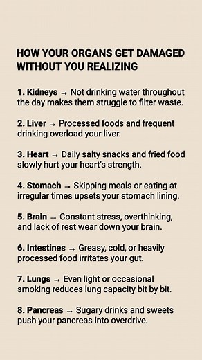 193K views · 928 reactions | How your organs get damaged without you...