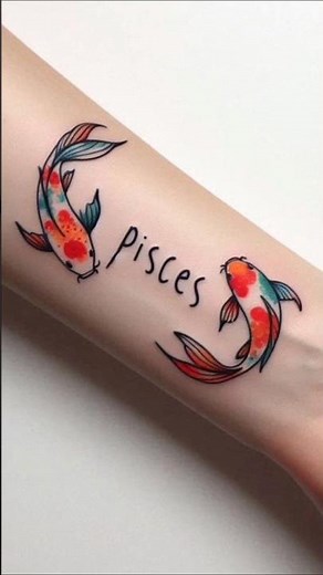 The Best Pisces Zodiac Tattoos #shorts #tattoo #zodiac