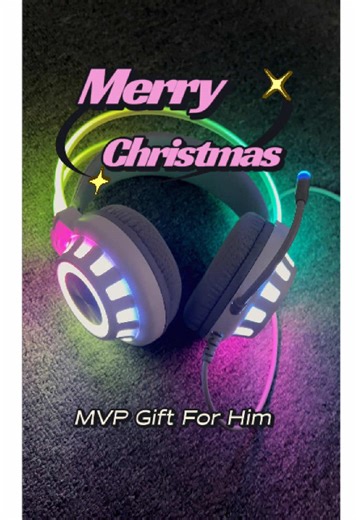 The perfect gift for him 🤩🎧✨this coolest rgb headset is insane ✌️😻 #gamingheadset #tiktokshopholidayhaul #christmasgift #christmas #rgbheadset